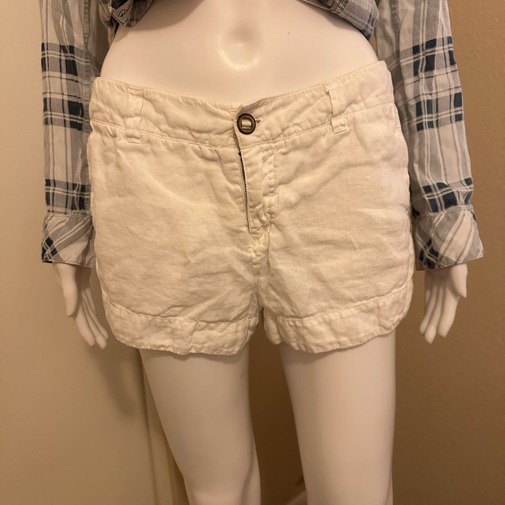 Michael Stars White Cargo Shorts Relaxed Fit